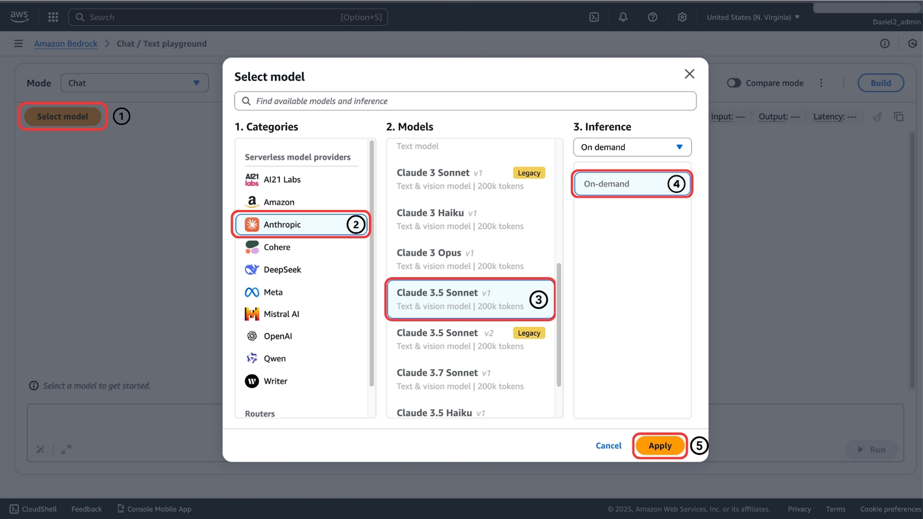 Image illustrating Claude 3 Model selection panel