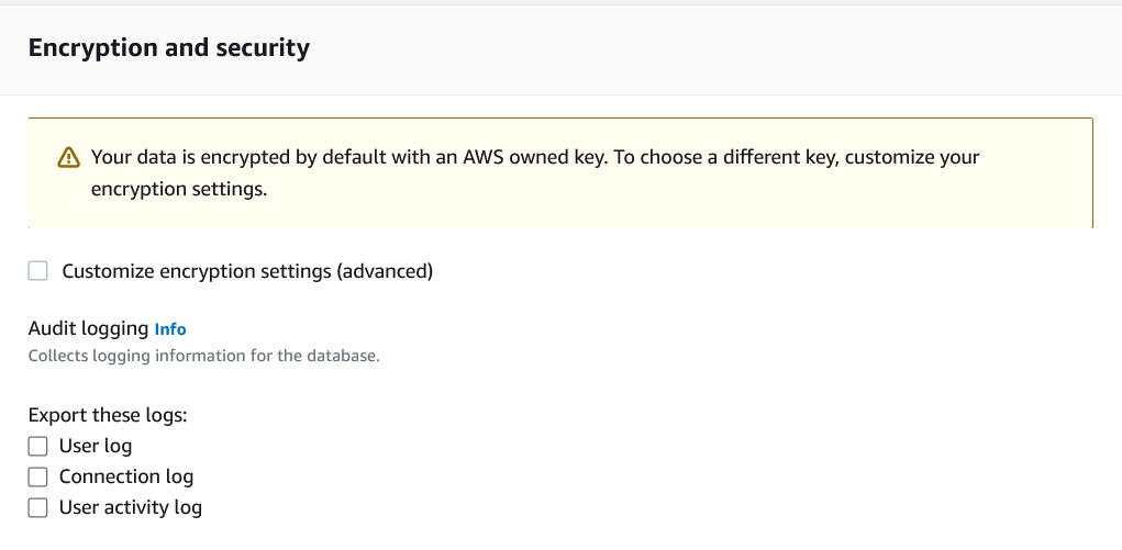 Encryption and security defaults