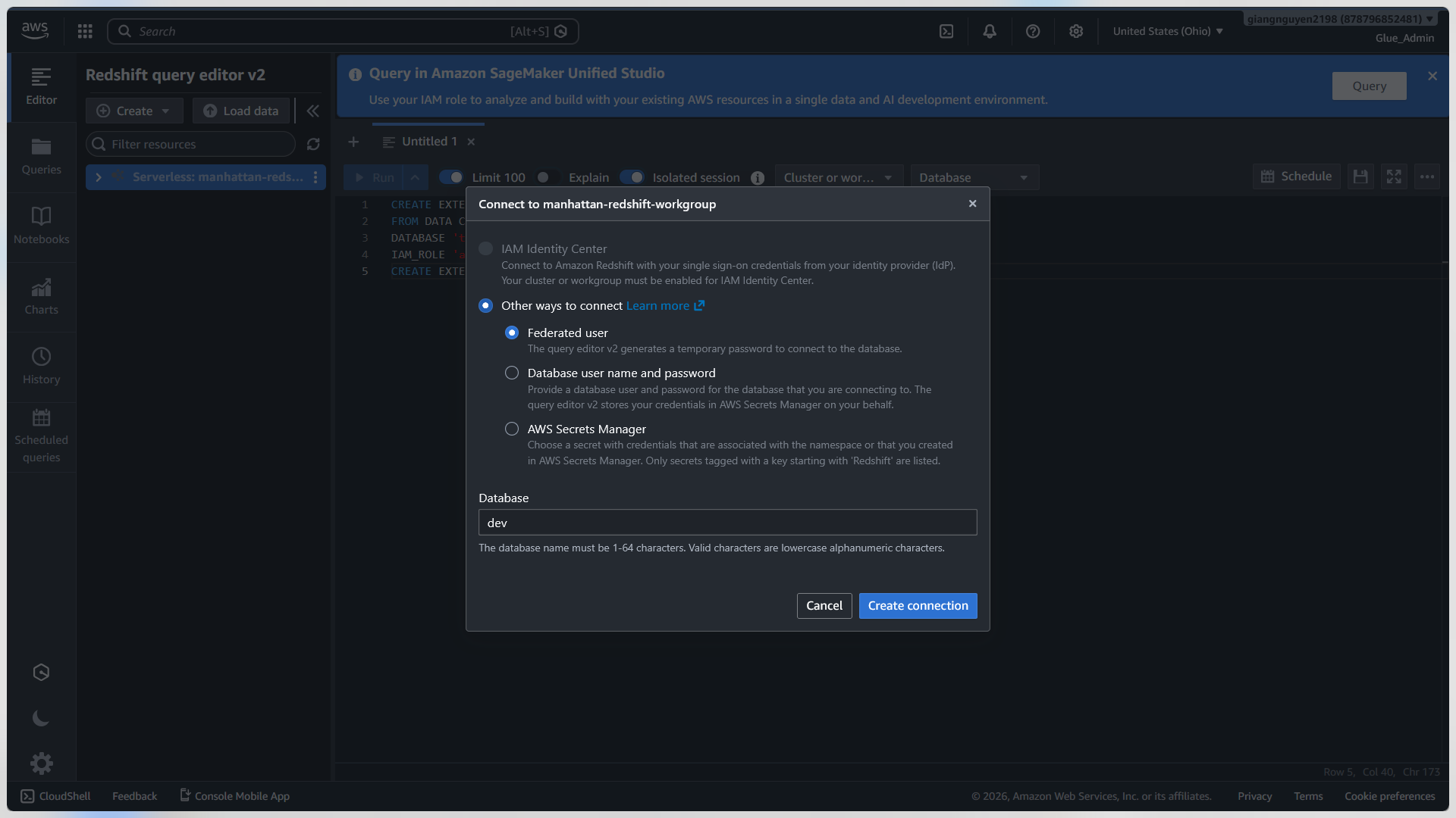 Connect to workgroup
