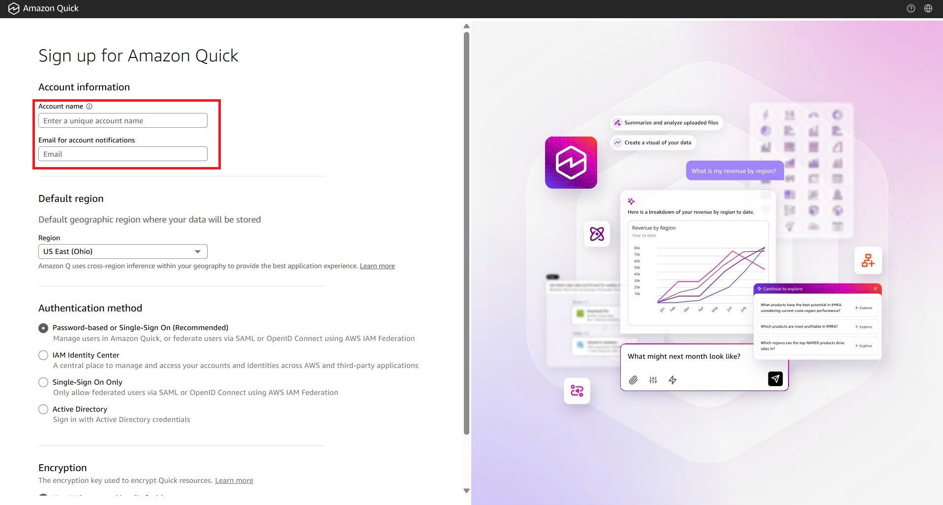 Register QuickSight